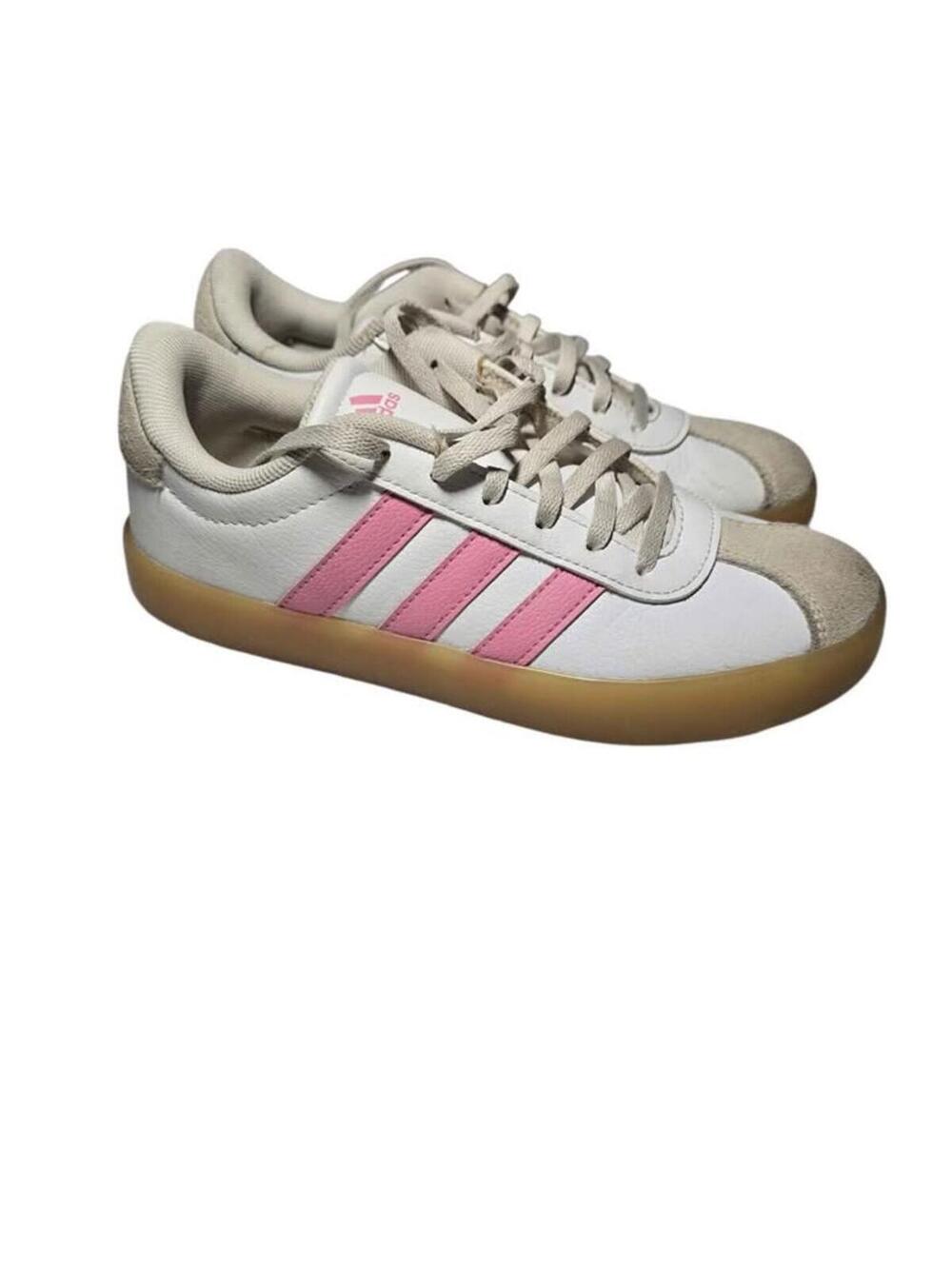 Adidas White Pink Gum‎ Sole Sneakers Size 4